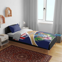 Personalized Tristan da Cunha Bedding Set Coat Of Arms - Flag Style