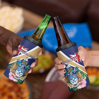 Personalized Tristan da Cunha 4 in 1 Can Cooler Tumbler Coat Of Arms - Flag Style