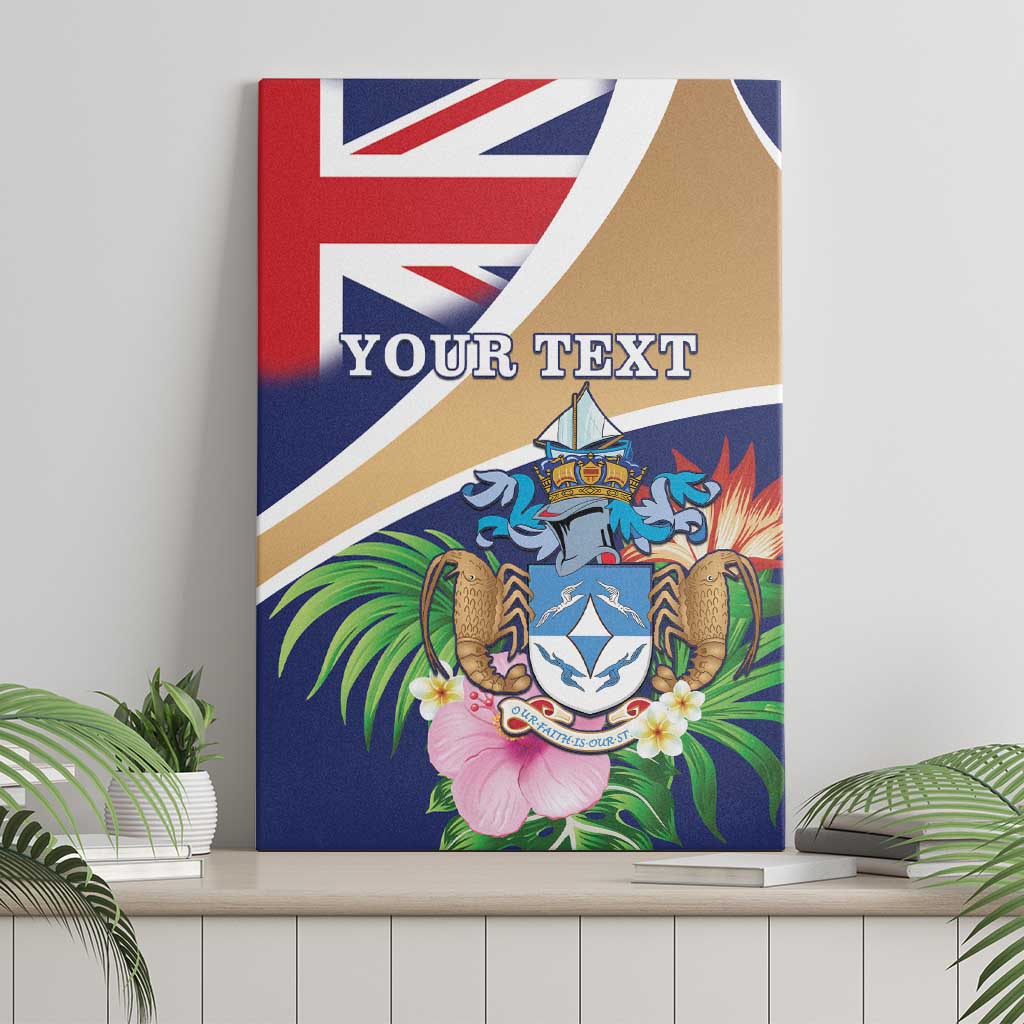 Personalized Tristan da Cunha Canvas Wall Art Coat Of Arms - Flag Style