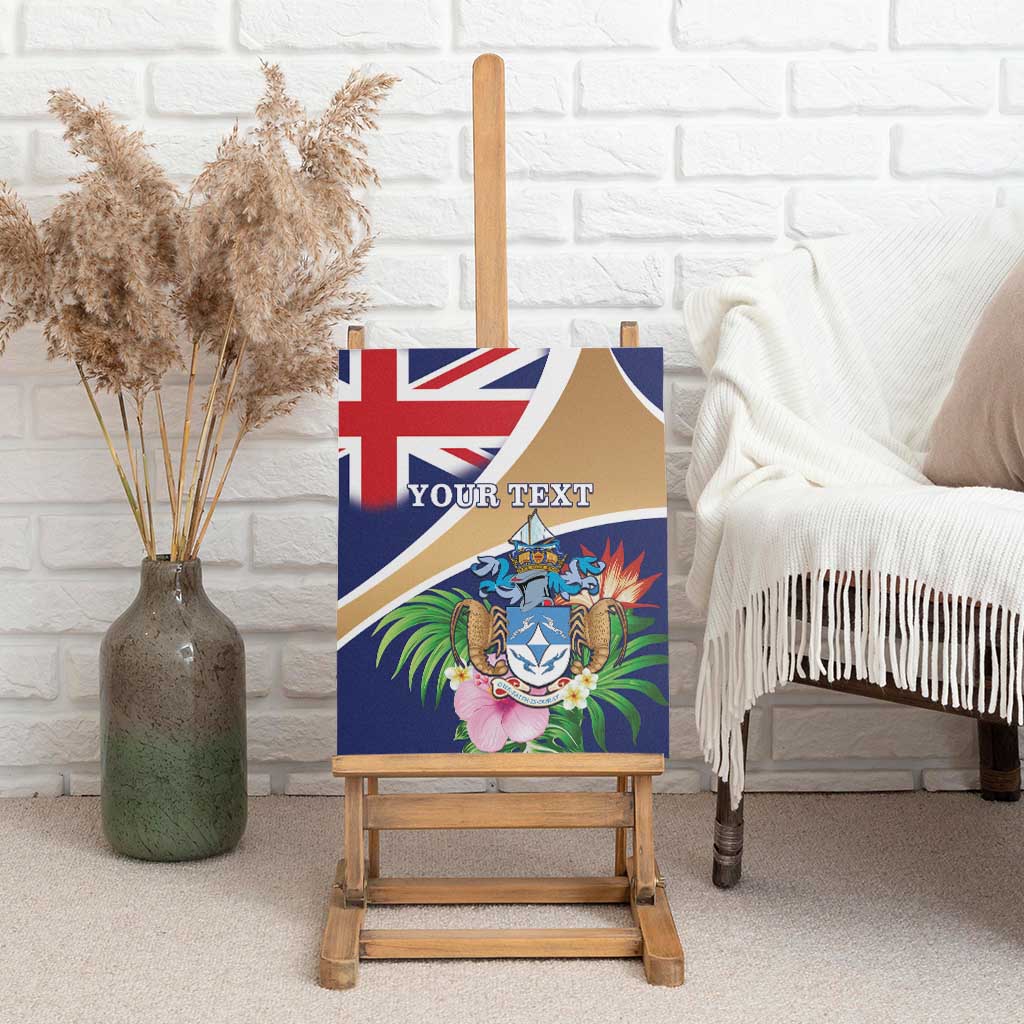 Personalized Tristan da Cunha Canvas Wall Art Coat Of Arms - Flag Style
