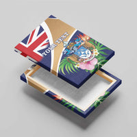 Personalized Tristan da Cunha Canvas Wall Art Coat Of Arms - Flag Style