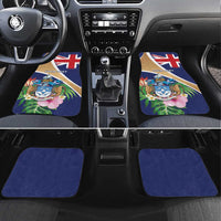 Personalized Tristan da Cunha Car Mats Coat Of Arms - Flag Style