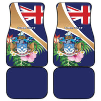 Personalized Tristan da Cunha Car Mats Coat Of Arms - Flag Style