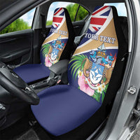 Personalized Tristan da Cunha Car Seat Cover Coat Of Arms - Flag Style