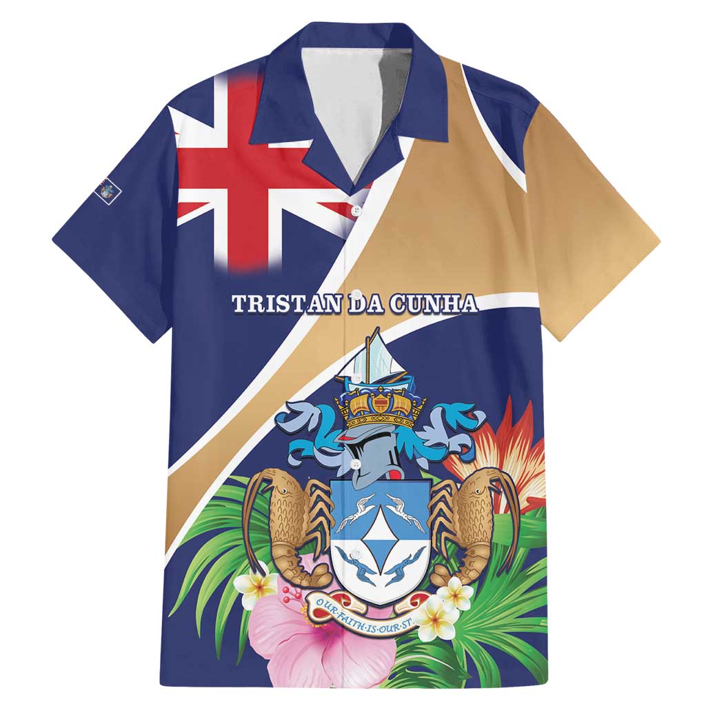 Personalized Tristan da Cunha Family Matching Mermaid Dress and Hawaiian Shirt Coat Of Arms - Flag Style