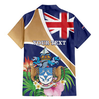 Personalized Tristan da Cunha Family Matching Mermaid Dress and Hawaiian Shirt Coat Of Arms - Flag Style
