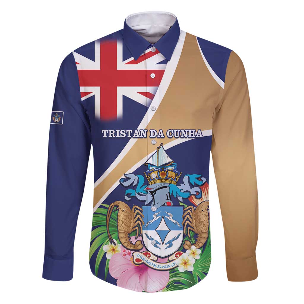Personalized Tristan da Cunha Family Matching Puletasi and Hawaiian Shirt Coat Of Arms - Flag Style