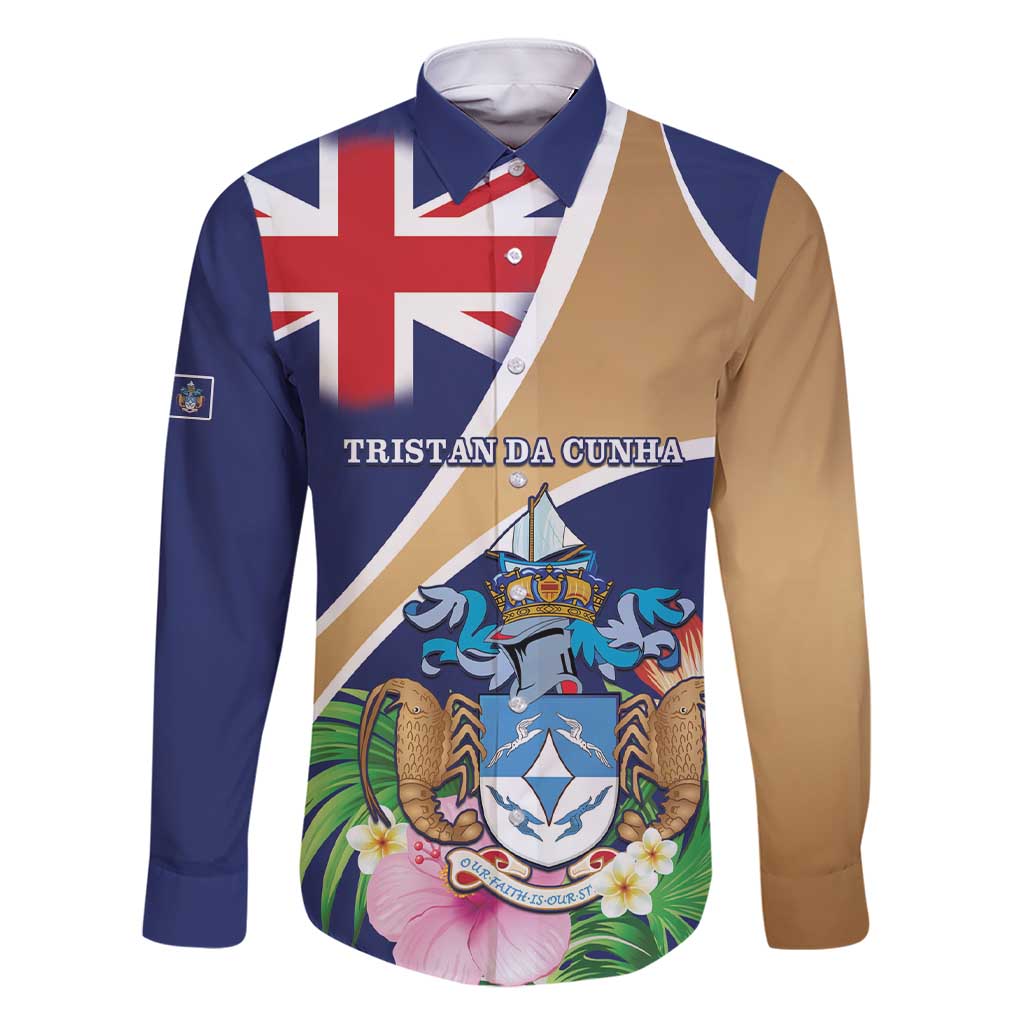 Personalized Tristan da Cunha Family Matching Short Sleeve Bodycon Dress and Hawaiian Shirt Coat Of Arms - Flag Style