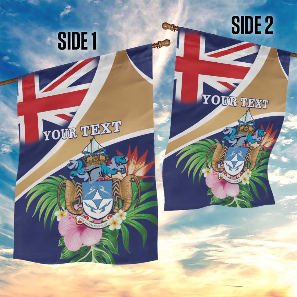 Personalized Tristan da Cunha Garden Flag Coat Of Arms - Flag Style