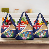 Personalized Tristan da Cunha Grocery Bag Coat Of Arms - Flag Style