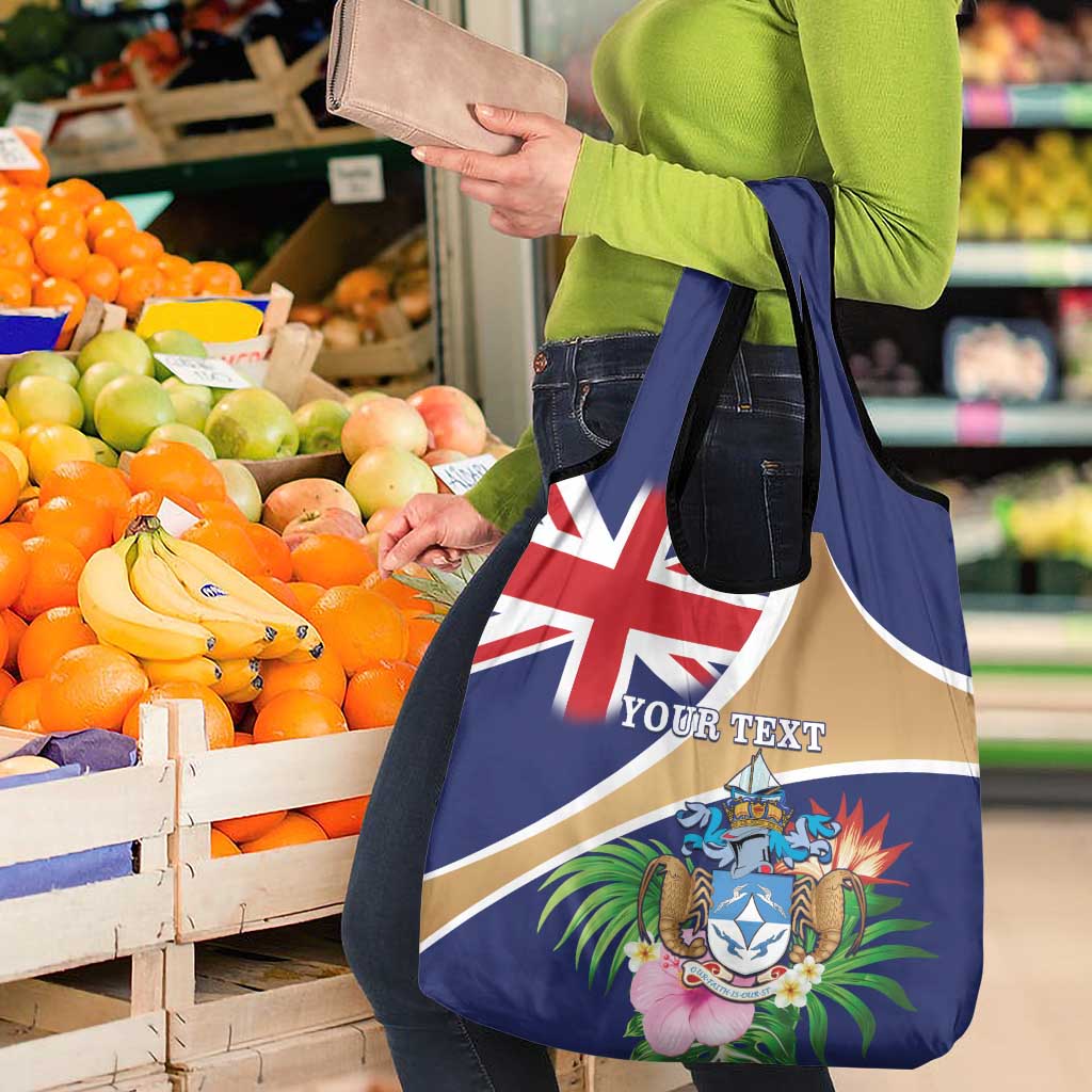 Personalized Tristan da Cunha Grocery Bag Coat Of Arms - Flag Style