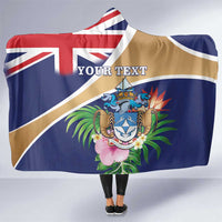Personalized Tristan da Cunha Hooded Blanket Coat Of Arms - Flag Style