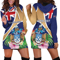 Personalized Tristan da Cunha Hoodie Dress Coat Of Arms - Flag Style