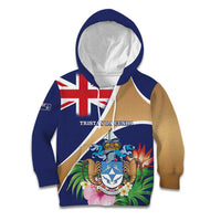 Personalized Tristan da Cunha Kid Hoodie Coat Of Arms - Flag Style
