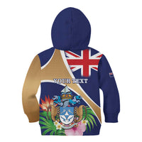 Personalized Tristan da Cunha Kid Hoodie Coat Of Arms - Flag Style