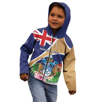 Personalized Tristan da Cunha Kid Hoodie Coat Of Arms - Flag Style