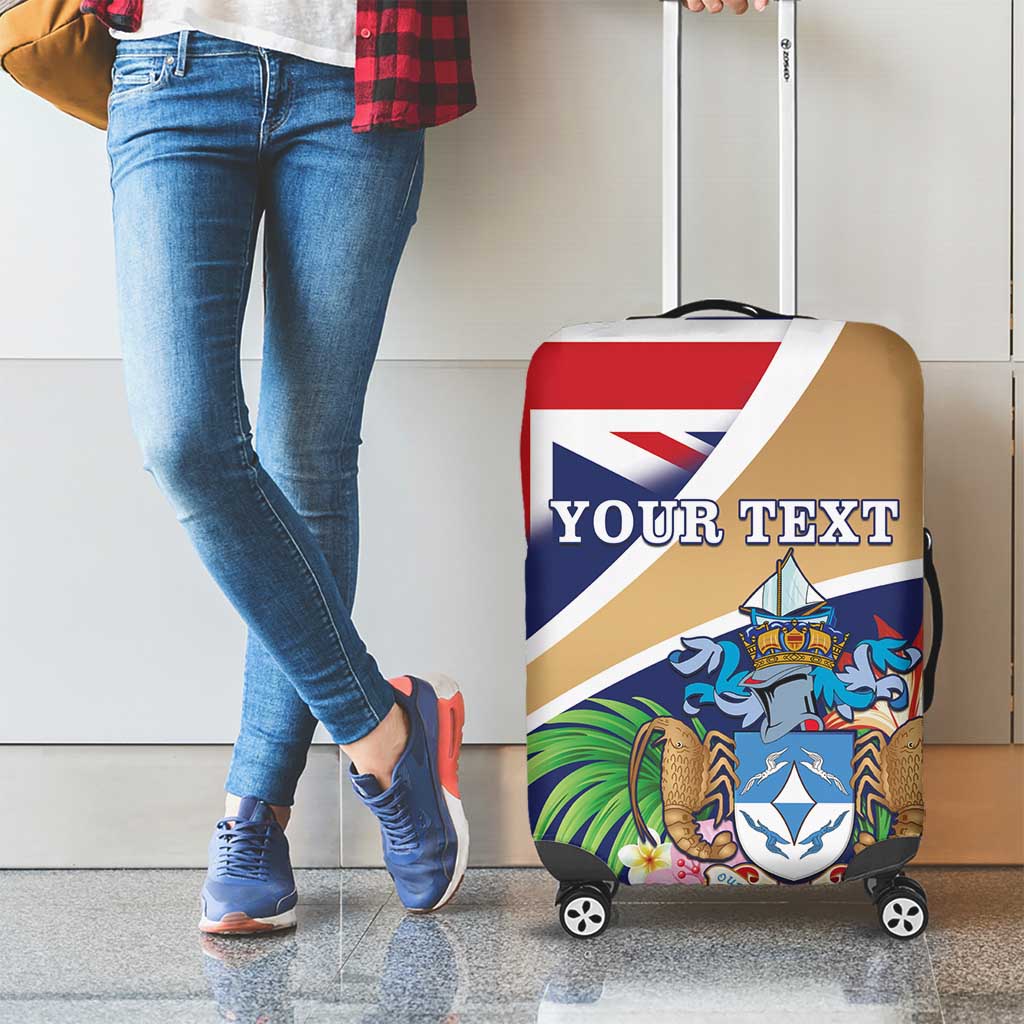 Personalized Tristan da Cunha Luggage Cover Coat Of Arms - Flag Style
