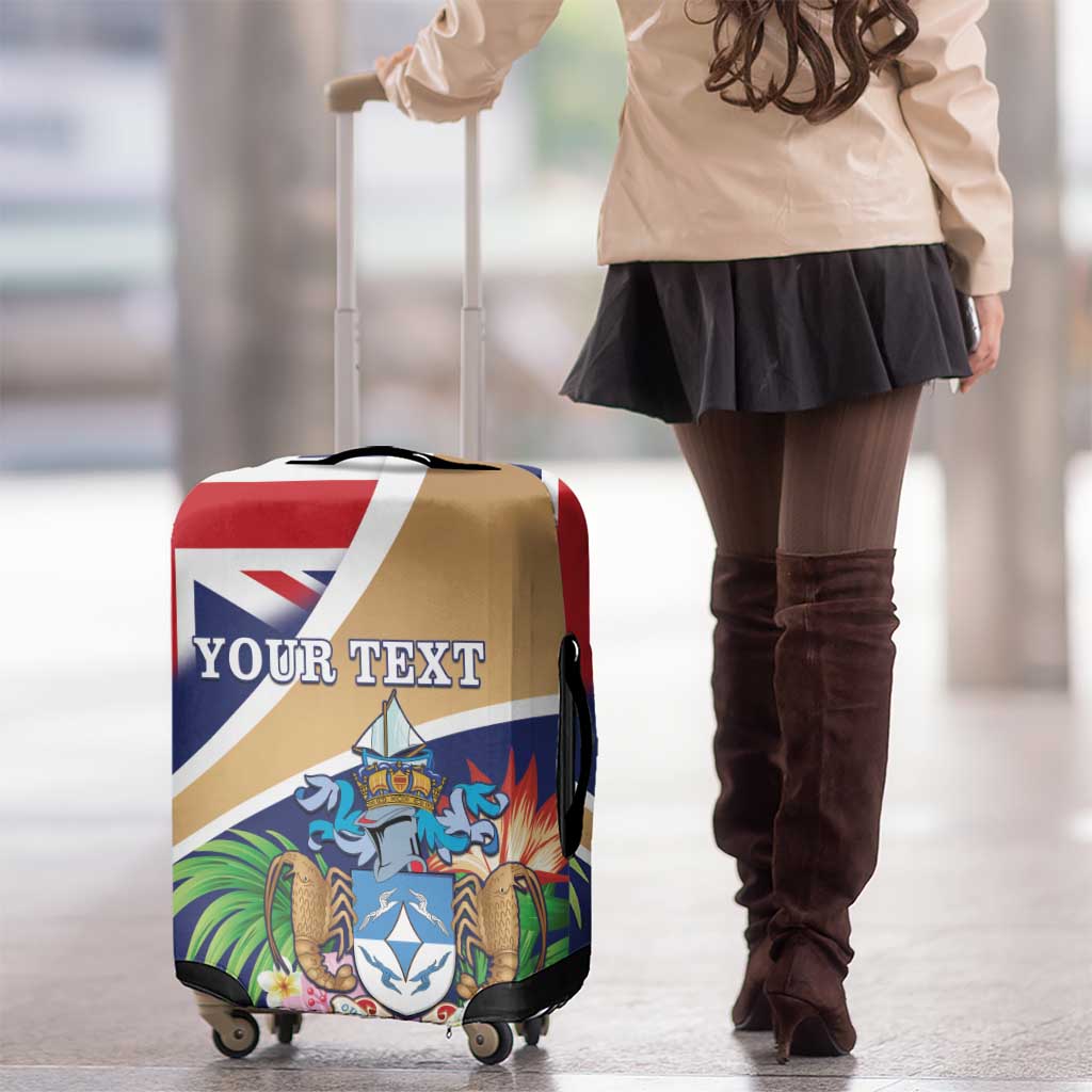 Personalized Tristan da Cunha Luggage Cover Coat Of Arms - Flag Style