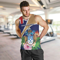 Personalized Tristan da Cunha Men Tank Top Coat Of Arms - Flag Style