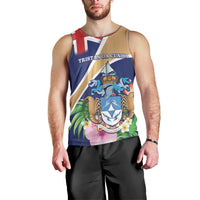 Personalized Tristan da Cunha Men Tank Top Coat Of Arms - Flag Style