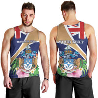 Personalized Tristan da Cunha Men Tank Top Coat Of Arms - Flag Style