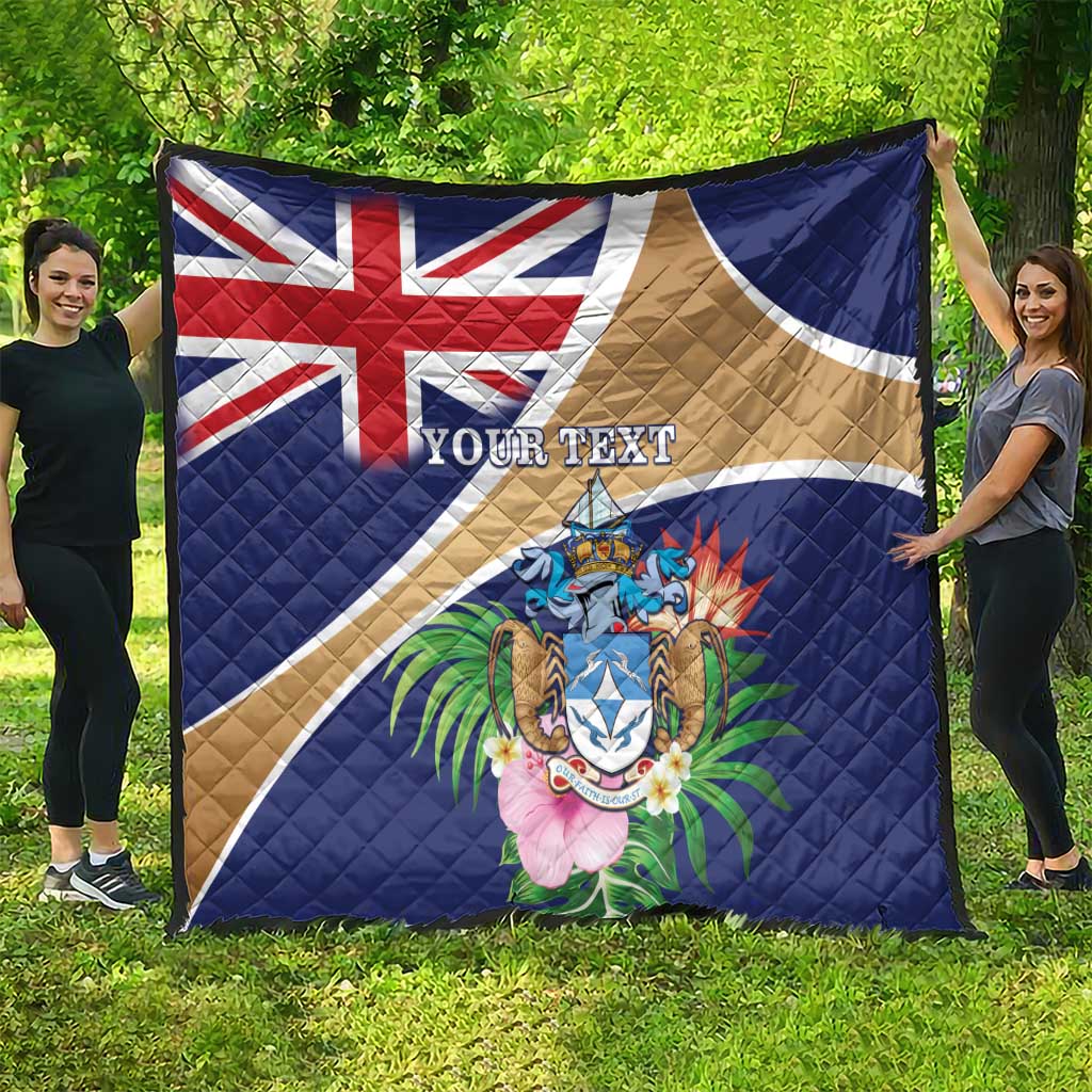 Personalized Tristan da Cunha Quilt Coat Of Arms - Flag Style