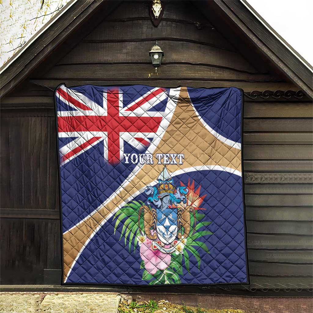 Personalized Tristan da Cunha Quilt Coat Of Arms - Flag Style