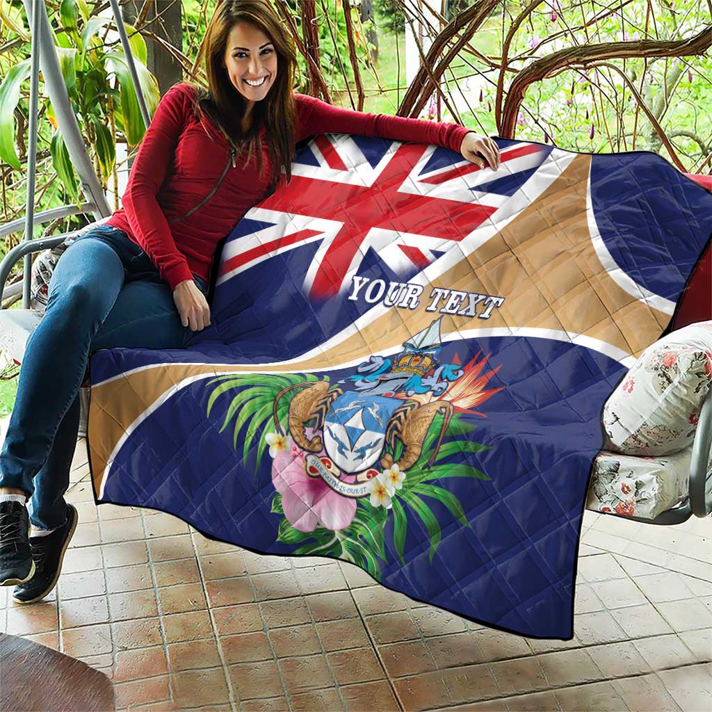 Personalized Tristan da Cunha Quilt Coat Of Arms - Flag Style