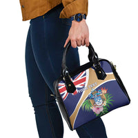 Personalized Tristan da Cunha Shoulder Handbag Coat Of Arms - Flag Style