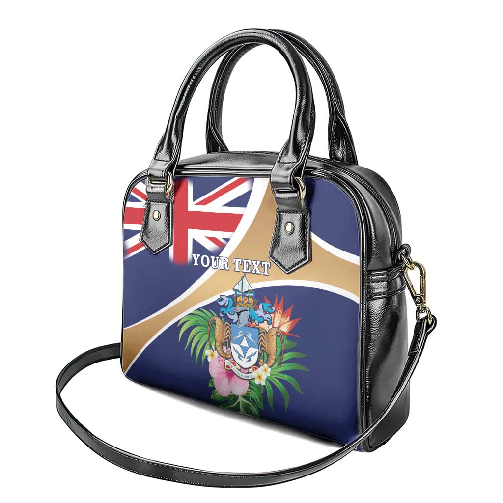 Personalized Tristan da Cunha Shoulder Handbag Coat Of Arms - Flag Style