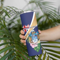 Personalized Tristan da Cunha Skinny Tumbler Coat Of Arms - Flag Style