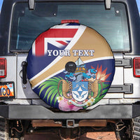 Personalized Tristan da Cunha Spare Tire Cover Coat Of Arms - Flag Style
