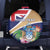 Personalized Tristan da Cunha Spare Tire Cover Coat Of Arms - Flag Style