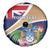 Personalized Tristan da Cunha Spare Tire Cover Coat Of Arms - Flag Style
