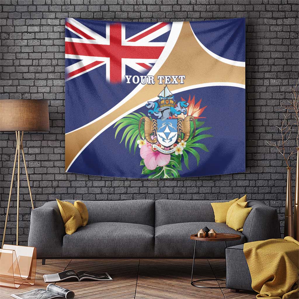 Personalized Tristan da Cunha Tapestry Coat Of Arms - Flag Style