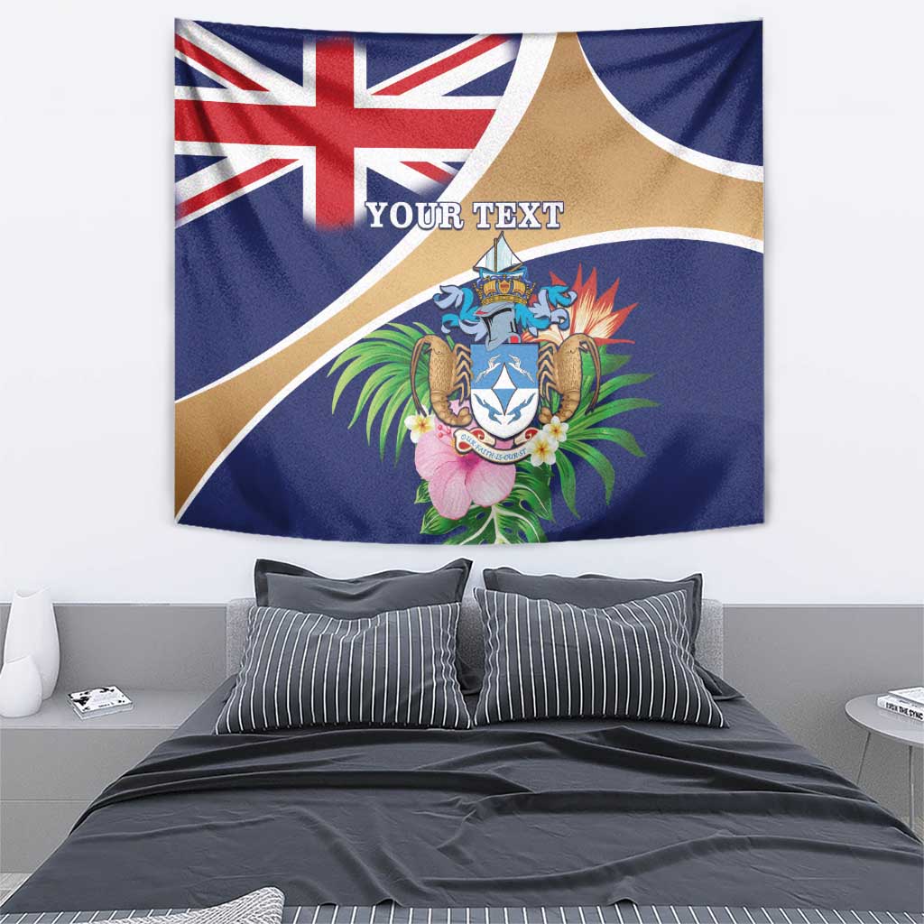 Personalized Tristan da Cunha Tapestry Coat Of Arms - Flag Style
