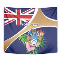 Personalized Tristan da Cunha Tapestry Coat Of Arms - Flag Style