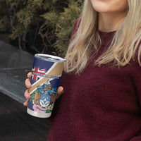 Personalized Tristan da Cunha Tumbler Cup Coat Of Arms - Flag Style