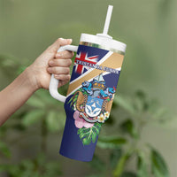 Personalized Tristan da Cunha Tumbler With Handle Coat Of Arms - Flag Style