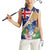 Personalized Tristan da Cunha Women Sleeveless Polo Shirt Coat Of Arms - Flag Style