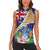 Personalized Tristan da Cunha Women Sleeveless Polo Shirt Coat Of Arms - Flag Style