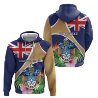 Personalized Tristan da Cunha Zip Hoodie Coat Of Arms - Flag Style