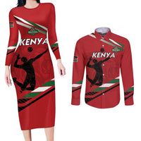 Custom Kenya Volleyball Couples Matching Long Sleeve Bodycon Dress and Long Sleeve Button Shirt We Are Champions