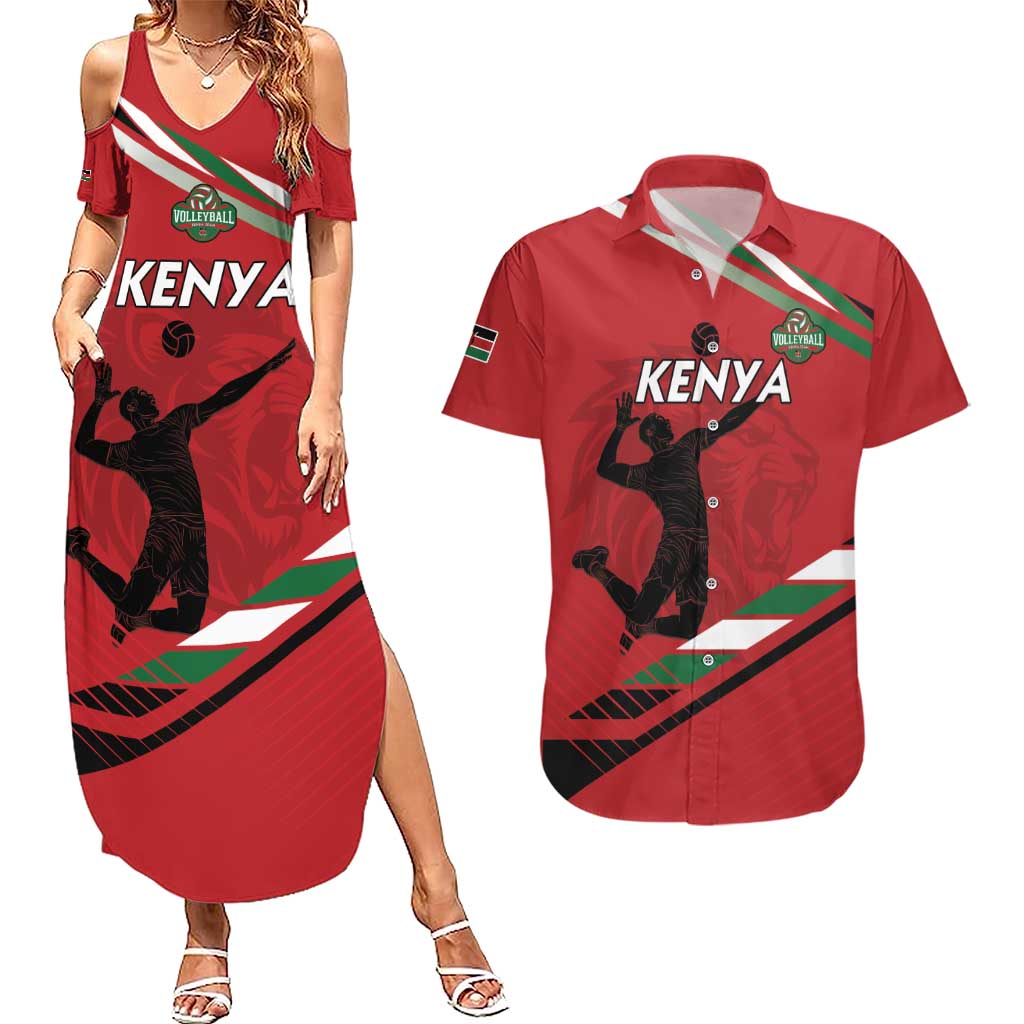 Custom Kenya Volleyball Couples Matching Summer Maxi Dress and Hawaiian Shirt We Are Champions