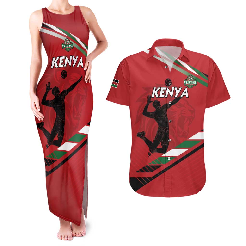 Custom Kenya Volleyball Couples Matching Tank Maxi Dress and Hawaiian Shirt We Are Champions