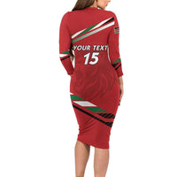 Custom Kenya Volleyball Family Matching Long Sleeve Bodycon Dress and Hawaiian Shirt We Are Champions