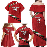 Custom Kenya Volleyball Family Matching Off Shoulder Maxi Dress and Hawaiian Shirt We Are Champions
