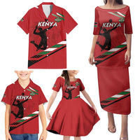 Custom Kenya Volleyball Family Matching Puletasi and Hawaiian Shirt We Are Champions