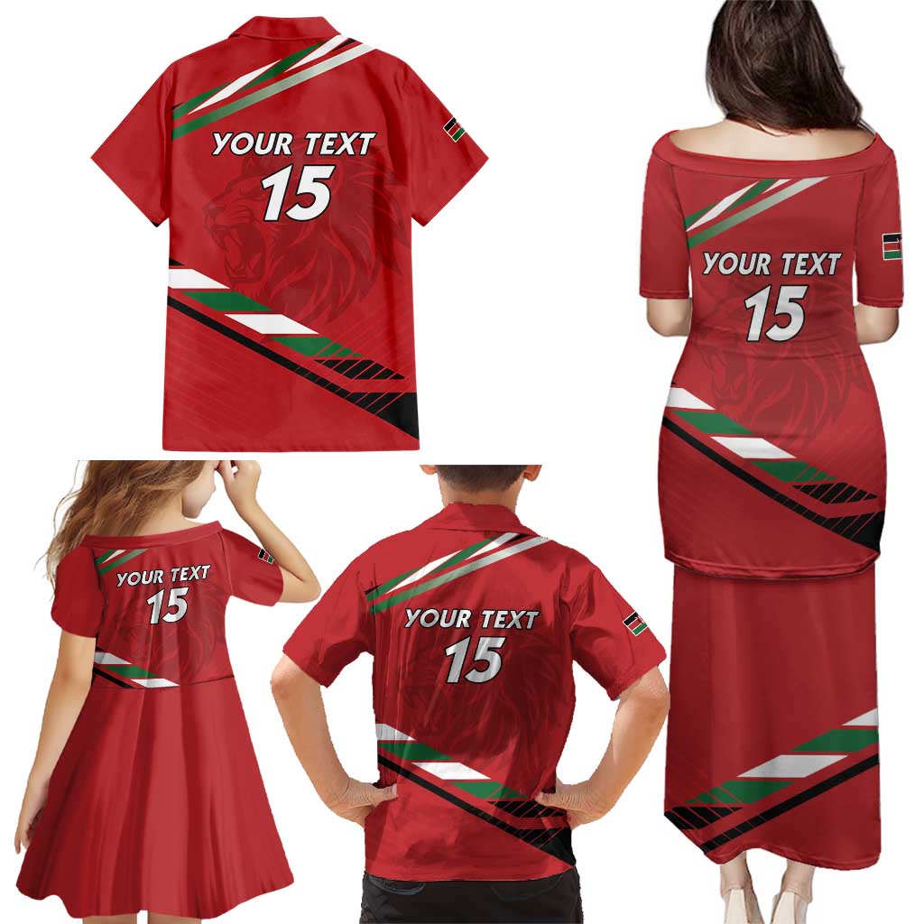 Custom Kenya Volleyball Family Matching Puletasi and Hawaiian Shirt We Are Champions