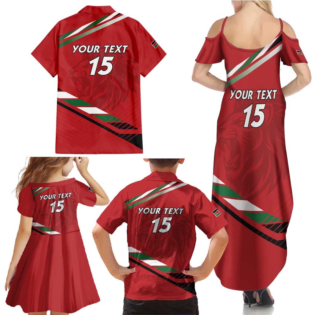 Custom Kenya Volleyball Family Matching Summer Maxi Dress and Hawaiian Shirt We Are Champions